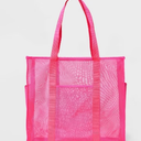FF05 Large Mesh Beach Tote Pink 