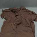 Zeagoo Womens Cotton Shirt Dress Summer Casual Short Sleeve Button Down Beach Cover Up Shirts with Pockets,S