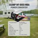 RV Converter 55 Amp for WF-8955-MBA Power Convter 3-Stage Smart Charge for RV Lead-Acid Battery Compatible with WF-8955PEC & WF-8955-AD-MBA