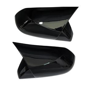 Ox Horn Side Rearview Mirror Cover Compatible with Toyota Camry 2018 2019 2020 2021 2022 2023 2024 2025 Door Side Mirror Trim Cover (Bright Black