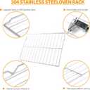 W10256908 Oven Rack Replacement for Whirlpool Stove Oven Parts Amana Maytag Kenmore Jenn-Air Range Oven Racks 304 Stainless Steel WPW10256908 Oven Wire Rack Baking Rack 24" x 15.7" Not Universal 2 Pcs