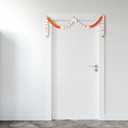 Toran Bandanwaar Artificial Flower Garland for Wall Door Hanging Home Temple Festival Wedding Function Party Decoration Dcor and Gifting (White and Orange)