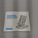 LUCKY BEAN Wood Phone Stand, Desktop Wooden Phone Holder, Portable Office Phone Stand for Desk, Wood ipad Stand Compatible with iPhone & All Cell Phones (Walnut)