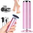 LIONVISON Electric Foot Callus Remover: Adjustable Speed Foot File for Cracked Heels - Working Women's Summer Pedicure Tool with 60pcs Sandpaper Discs - Dead Skin Remover for Dry Feet at-Home