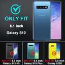 For Samsung Galaxy S10 Case with 2Pcs Self Healing Flexible TPU Screen Protector & Camera Lens Protector, 3 in 1 Heavy Duty Shockproof/Drop Proof/Dust Proof Case (Wine Red/Rose Pink)