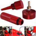 For Honda EU3000i EU2000i EU1000i Generator Extended Run Gas Cap, Mess Free Oil Change Funnel & Magnetic Oil Dipstick Upgrade Red Aluminum