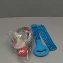 Fisher-Price Baby & Toddler Toy Corn Popper Blue Push-Along with Ball-Popping Action for Infants Ages 1+ Years, 2-Piece Assembly