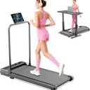 Walking Pad Treadmill for Home - Foldable Compact Treadmills with Handle Bar Portable Running Pad 0.6-4MPH with Remote Control LED Display Mini Caminadora Indoor Walk Machine for Office Small Spaces