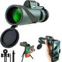 12x50 High Power Monocular Telescope with Smartphone Adapter Tripod Travel Bag, Larger Vision Waterproof Monoculars with BAK4 Prism & FMC Lens,for Bird Watching Hunting Hiking Camping
