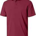NIASHOT 
Mens Polo Shirts Shorts Sleeve Golf T Shirts for Man Summer Casual Dry Fit Moisture Wicking Beach Vacation Tshirts Fishing Shirts Dad Gift Red L