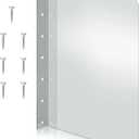Amylove 15 x 20 Inch Stainless Steel Splash Guard Stainless Steel Wall Mount Guard with Screws Screws for Bathroom Sink Side Sink Splash Prep Sinks Protector for Commercial Kitchen Restaurant