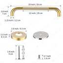 20 Inch Brushed Gold Shower Grab Bar with Anti-Slip Knurled Grip | YuanDe Stainless Steel Bathroom Grab BarsShower Handrail Support, Handicap Elderly Balance Assist Handles-2Packs