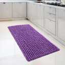 FLOLEOPA Soft Plush Microfiber Bathroom Rugs, Absorbent Bath Rugs Non Skid Machine Wash Dry Bath Mats for Tub,Shower and Bath Room Floor Mats (27.5x47inches, Lavender)