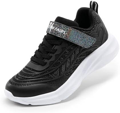 DREAM PAIRS Girls Shoes Kids Tennis Sparkle Ease Running Athletic Lightweight Sneakers for Little/Big Kids Toddler (3 Little Kid)