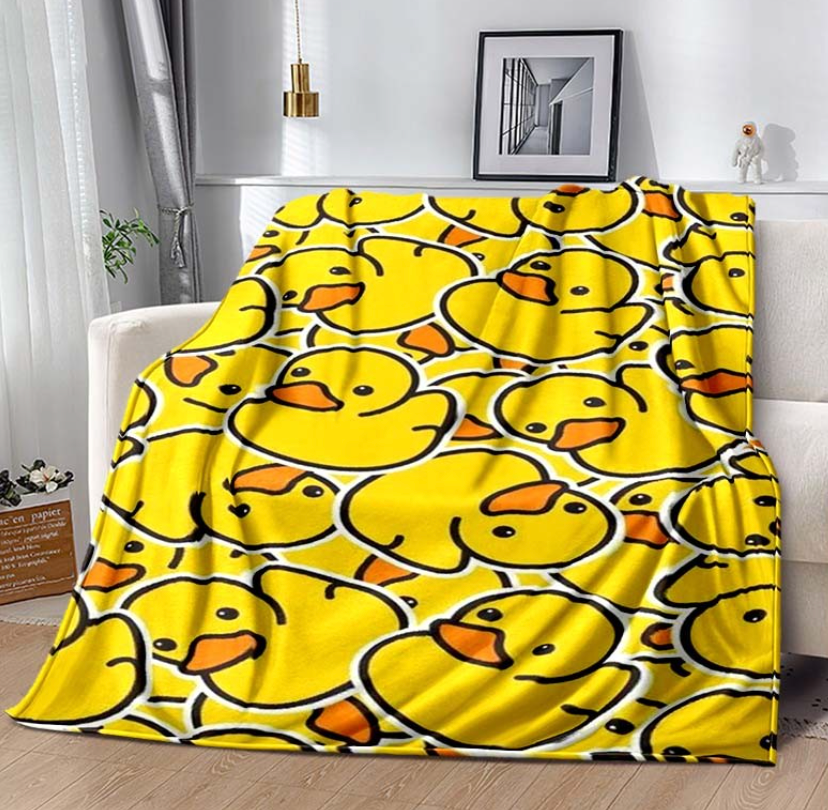 Bedding Yellow Rubber Duck Duvet Cover Sets for Kids, Cute Yellow Duckies Comforter Cover Set Cartoon Duck Gifts for Duck Lovers, Queen Size