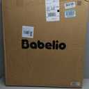 Babelio Baby Gate for Stairs, Kitchen & Doorways, 26-43" W 28" H No Bottom Bar| Easy Installation| One-Handed Operation| Auto-Close| Hardware Mount (Drill Needed) Safety Dog/Pet Gate Indoor (White)