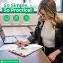 Letter Size Clipboards with Low Profile Clip (Set of 10) - Wood Clipboards Bulk 10 Pack, Heavy Duty Clipboard, Back to School Teacher Classroom Supplies, School Supplies for College Students