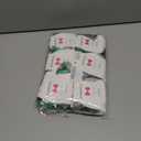 6 Pairs Girls White Ruffle Socks Toddler Big Double Shimmering Lace Turn Cuff Dress Socks (Green, S)