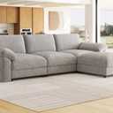 Oversized Sectional Couches for Living Room, Modular 3 Seater Cloud Sofa | Extra Large Deep Seat, Spacious Seating Space, Goose‑down cushions, Easy Assembly, Easy Clean, pet‑friendly