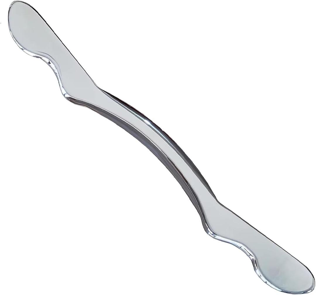 Muscle Scraper Stainless Steel Gua sha Scraping Massage Tool IASTM Tools Great Soft Tissue Mobilization Tool 14 inch Long bar(Double Edge)