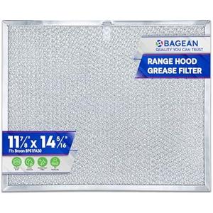 Bagean Stove Hood Vent Filter 11.8" x 14.3" BPS1FA30 - Compatible with NuTone Allure & Broan Range Hood Filter Replacement 99010299 - Fits QS1 QS2 30" Hoods - Blocks Grease & Filters Oven Air (1-Pk)