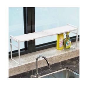 1pcs Small Narrow Tall Shelf for Windowsill Kitchen Organizer Window Sill Plant Shelf Stackable Shelves Bathroom Sill Thin Shelves for Narrow Spaces Counter Top Racks (White)