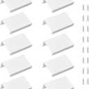 MOROBOR White Mini Finger Edge Pull, 10 PCS Concealed Handle Modern Style Drawer Handle, Right Angle Aluminum Alloy Invisible Wardrobe Knobs for Cabinet Hardware Drawer/50 mm