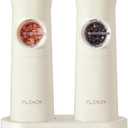 Flendy Gravity Electric Salt and Pepper Grinder Set Rechargeable, Automatic Salt and Pepper Grinder Set with USB C Charging Base, Gravity Salt and Pepper Shakers Set Electric