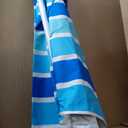 6.5ft Beach Umbrella - Heavy Duty Wind Resistant UV 50+ Portable Sun Shade with Sand Anchor & Carry Bag, Outdoor Folding Umbrella for Beach, Pool, Patio, Garden (Blue Stripe)