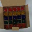 AJONIAM C7 Led Replacement Christmas Light Bulbs, 25-Pack Shatterproof Led Bulbs with E12 Candelabra Base for String Lights, Waterproof & Dimmable Multicolor Christmas Village Bulbs