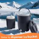 2.2 Gallon/8 L Portable Sports Cooler Water Beverage Dispenser,Insulated Cooler Dispenser With Spout & 33 Ounce/1 L Insulated Water Jug