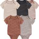JELYLOVE Unisex Baby Boy Girl Bodysuits Sets 20 Pack Cotton Casual New Born Clothes Comfort Infant Outfit Essentials (Beige, M)