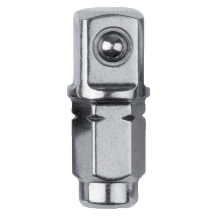 Prestacycle Professional Low-Profile 1/4" Hex to 1/4" Square Socket Adapter – Hardened S2 Steel, Nickel-Plated, Precision Bicycle Tool Accessory Compatible with All Prestacycle Hex Bit Hand Tools