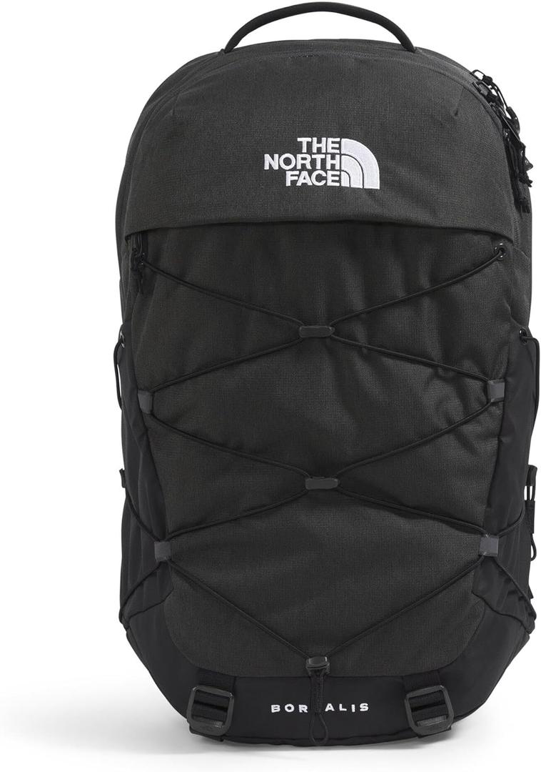 The North Face Borealis Commuter Laptop Backpack - Water Repellent, Laptop Sleeve, Large Main Compartment, Asphalt Grey Light Heather/TNF Black-NPF, One Size