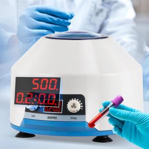 Mxmoonant Centrifuge Machine, 15mlX6 Lab Benchtop PRP Centrifuges, 4000RPM Electric Desktop Centrifuge with LCD Digital Display, Time & Speed Control 110V White