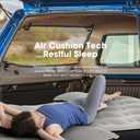 SAN HIMA Truck Bed Air Mattress for 6-6.3ft Mid Size Regular Bed, Inflatable Pickup Truck Mattress with Electric Pump & Carry Bag, Waterproof PVC Camping Air Mattress, Camel & Black