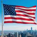 American flag 10x15 FT for Outside, Heavy Duty Polyester USA Flag Outdoor with Embroidered Stars, Sewn Stripes, US Flag with Brass Grommets for Indoor, Outdoor, All Weather