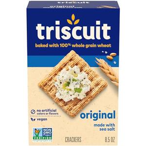 Triscuit Original Whole Grain Wheat Crackers, Vegan Crackers, Healthy Snacks, Lunch Snacks, 8.5 oz 4 Pack 28 OCT 25