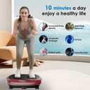 Natini Vibration Plate Exercise Machine - Whole Body Workout Vibration Platform Lymphatic Drainage Machine for Weight Loss Home Fitness with Resistance Bands Remote