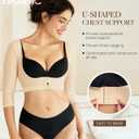 BRABIC Upper Arm Shaper Post Surgical Slimmer Compression Sleeves Posture Corrector Tops Shapewear for Women (Beige) S