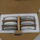 famiware Star Soy Sauce Dish Ceramic Dipping Bowls Set of 6, 4 oz Individual Dip Sauce Cups/Bowls/Dishes/Plates, Small Serving Bowl for Side Dishes, Dessert, Ice Cream, Condiments, Sushi - Smoky Blue