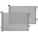 Cumbor 2-Pack Retractable Baby Gates for Stairs, 55" Wide Soft Mesh Pet Gate for Dogs with One Hand Opening, 34" Tall Toddler Gate with Top Lock for Bedroom, Doorways, Indoor/ Outdoor, Gray