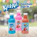 Nostalgia Kool-Aid Cotton Candy Variety Kit  3 Flossing Sugar Flavors (Blue Raspberry, Strawberry, Tropical Punch)  7-oz Bottles  Compatible with Cotton Candy Makers  Party Supplies
