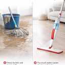 Spray Mop for Floor Cleaning with Refillable Bottle (14 oz), 3 Washable Microfiber Pads & Scraper Lightweight 360 Rotating Mop, No Batteries, Streak-Free Cleaning for Hardwood, Tile & Laminate