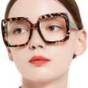 OCCI CHIARI Large Oversized Reading Glasses Women Square Vintage readers (Z Bifocal-demi)