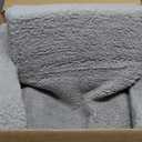 MOMCAYWEX Kids Sofa, 2in1 FlipOut Foam Couch with Soft Sherpa Cover, Cozy Play Lounge Chair, Grey