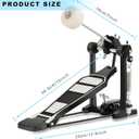 Bass Drum Pedal, Kick Drum Pedals Beater Head Bass Pedal for Drum Set