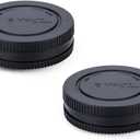 2 Pack JJC E-Mount Body Cap & Rear Lens Cap Kit for Sony A6000 A6100 A6300 A6400 A6500 A6600 A6700 A5100 A7C A7CR A7 V IV III II A7R V IV III II A7S III II A1 A9 III FX3 FX30 & More Sony Camera & Lens