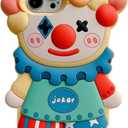 Ugly Case Compatible with iPhone 16 Pro Max,3D Kawaii Clown Cartoon Fun Women Girls Cute Soft Silicone Shockproof Protector for iPhone 16 Pro Max