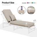 AOFEITE 6'' Chaise Lounge Cushions Outdoor Set of 2, Water Fade Resistant